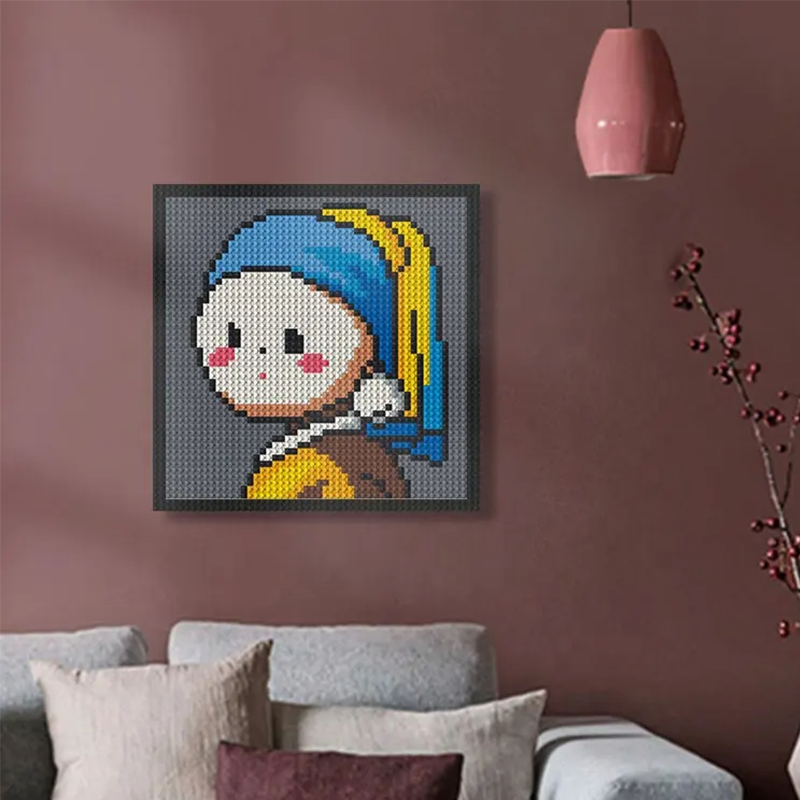 Pixel Art - Chibi The Girl With A Pearl Earring - My Freepixel