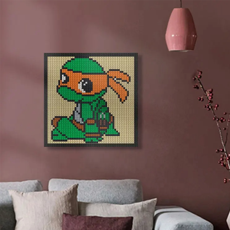 Pixel Art - Ninja Turtles Michel Angelo - My Freepixel