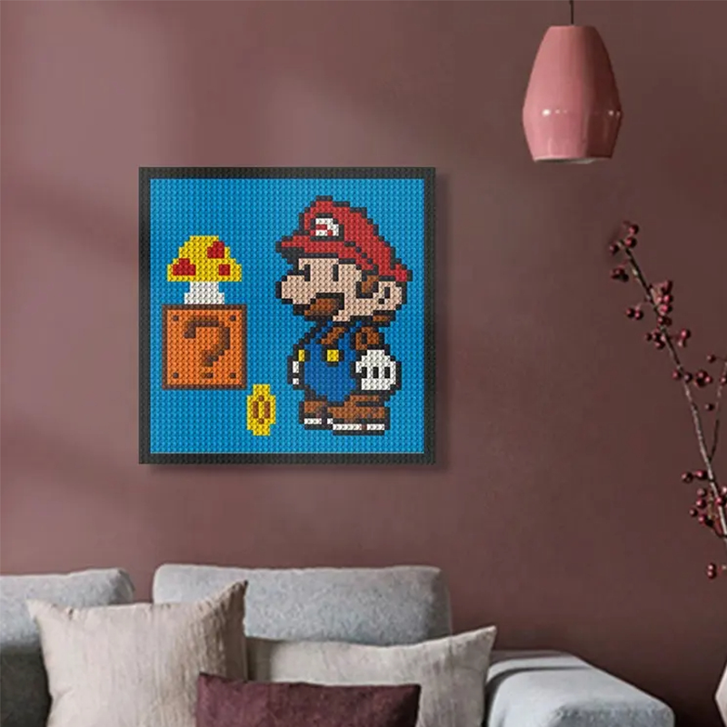 Pixel Art - The Super Mario with Mushrooms - My Freepixel