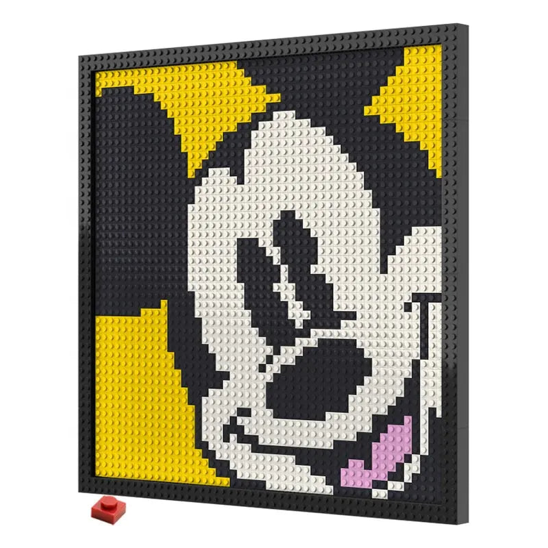 Pixel Art - Disney Mickey Mouse (Yellow) - My Freepixel