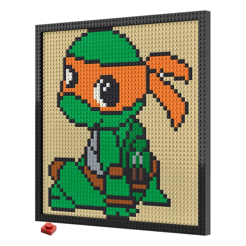 Pixel Art - Ninja Turtles Michel Angelo - My Freepixel