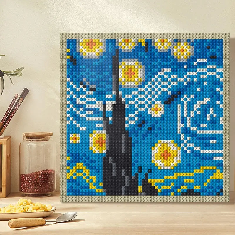 Pixel Art - The Starry Night - My Freepixel