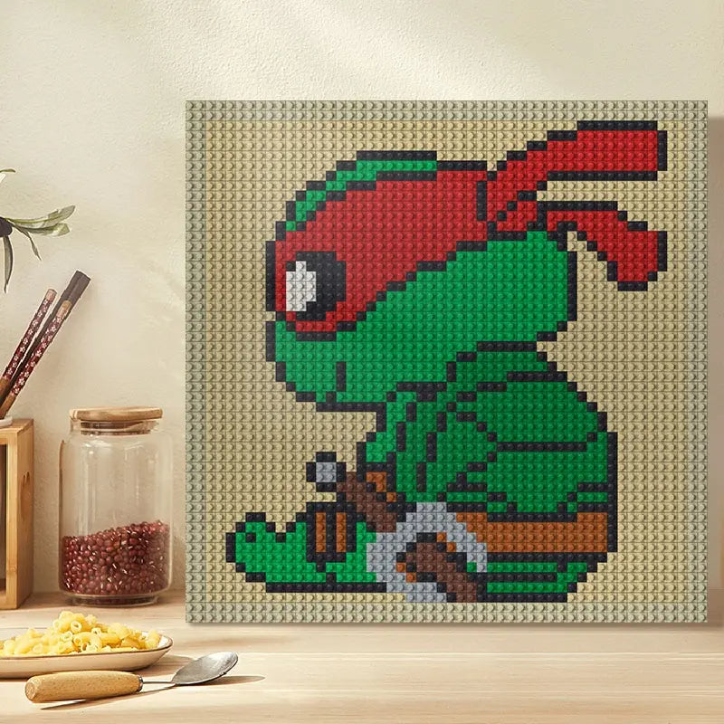 Pixel Art - Ninja Turtles Michel Raphael - My Freepixel