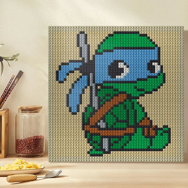 Pixel Art - Ninja Turtles Leonardo - My Freepixel