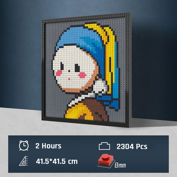 Pixel Art - Chibi The Girl With A Pearl Earring - My Freepixel